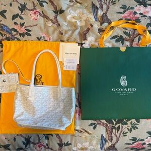 Goyard Anjou Mini Reversible Bag White